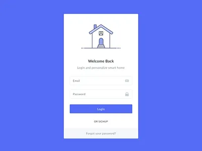 Smart Home - Login color design interface smart home ui ux web