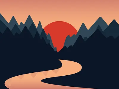 River reflection river sunset