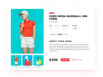single product clothes color shop ui web