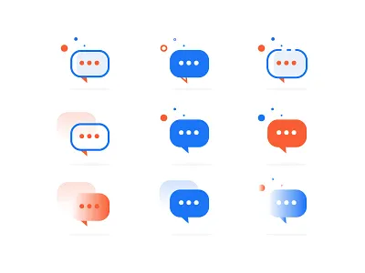 Chat Icon Illustration app chat color create icon illustration pattern style