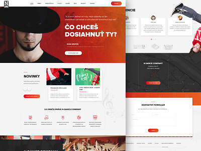 N Dance Company academy creative dance kids landing layout modern page ui ux web webdesign