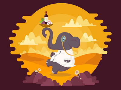 Chapter 2: Bush Logic big 5 elephant illustration south africa wine