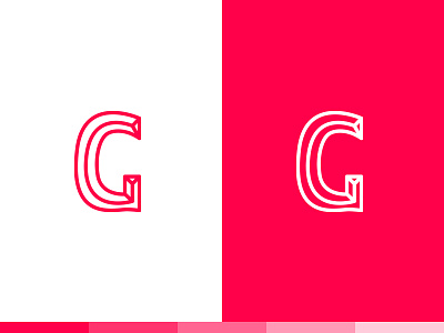 G Logomark design designer dribbble g graphic icon illustration illustrator lettermark logo logo design logomark logotype mark photoshop pink shapes simple symbol typography