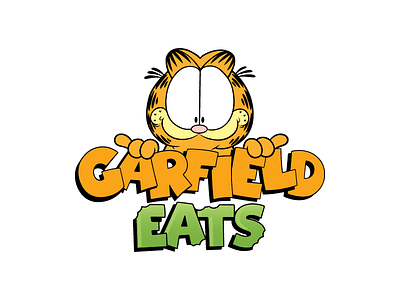 Garfield EATS bold brand cat children comic food fun garfield mobile app restaurant typography
