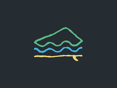 Surf Resort Logo camp hotel logo mountain outdoors resort sport surf surfboard wave