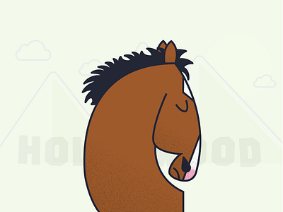 Bojack Horseman 2d abstract art character concept design drawing flat graphic illustration illustrator vector