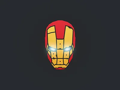 Iron man typography iron man typo typography vector