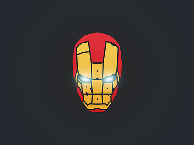 Iron man typography iron man typo typography vector