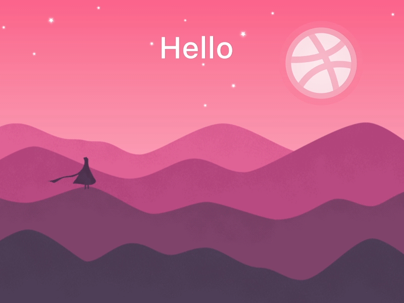 New Shot - 09/11/2017 at 08:42 AM debut dribbble gif illustrator motive pink