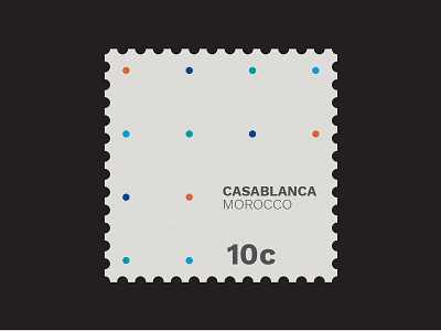 Stamp - Casablanca casablanca design graphic mail morocco postage red stamp toronto typography