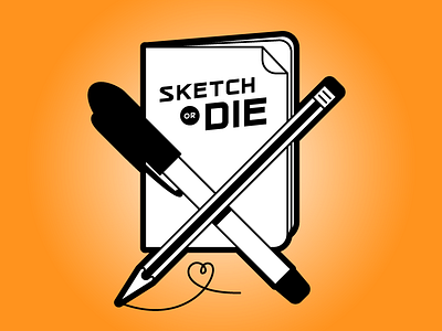 Sketch or die logo sketch t shirt