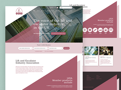 LEIA - Lift and Escalator Industry Association design home landing leia minimal page ui uk website