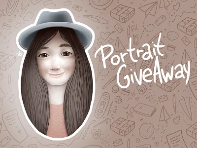 Portrait Giveaway Winner 1 calm character girl holy illustration love meditative portrait saint smile