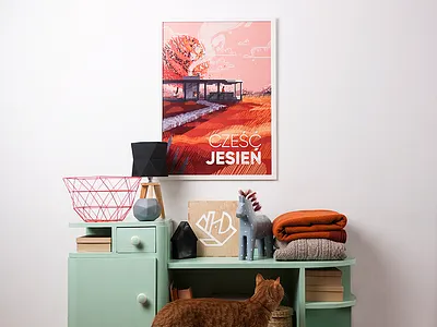 Fall Poster autumn dewizka dudzik fall illustration iza