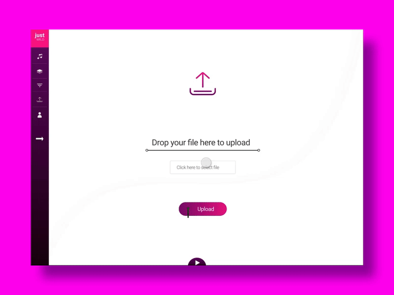 Upload page animation design prototype upload