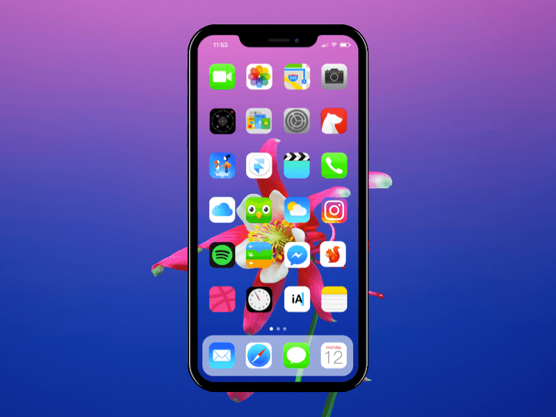 iPhone X springboard transition design framer framerjs iphone prototyping