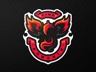 Fire Phoenix fenix fire logo mascot phoenix sports zerographics