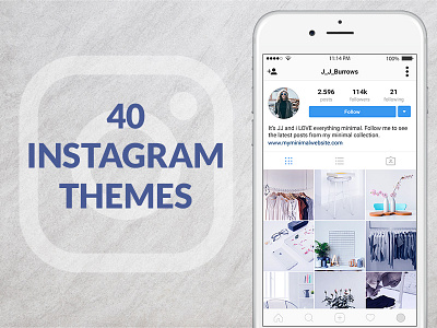 40 Instagram Themes insta profile instagram instagram feed planner instagram profile template instagram psd template instagram template social media template web donut