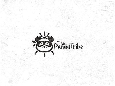 Pandatribe logo design bamboo black brand creative fun linear logo ninja panda pandas tribe