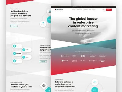 New marketing website angles diagrams gradient hierarchy landing page site startup tech web website