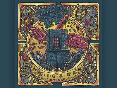 Cigana album's cover design drawing gipsy illustration ilustração retro t shirt taro