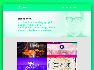 Joshuabyrddesigns.com revamped! portfolio ui web web design website