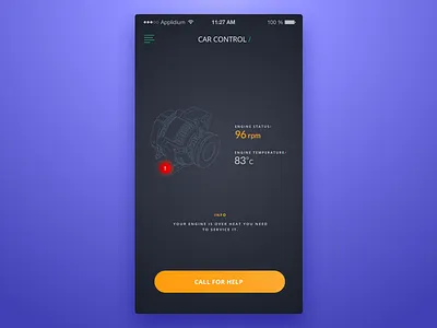 Car Control Preview #4 apple car carinfo driver ios iphone minimal mobile ui uiux ux