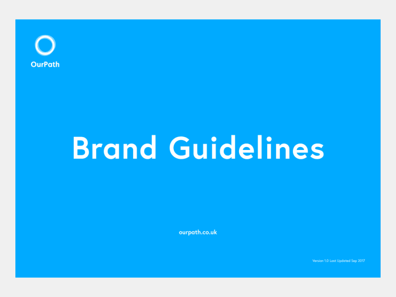 OurPath Brand Guidelines blue book branding guidelines health healthcare