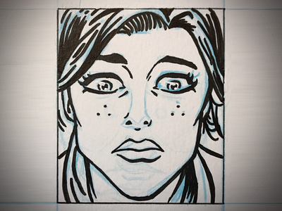 Dribbble Panel comics horror inking