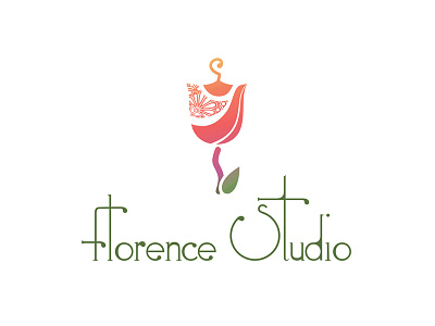 Florence Studio boutique damn perfect fashion hanger indian wear logo minimal monogram saree tulip typography womenwear