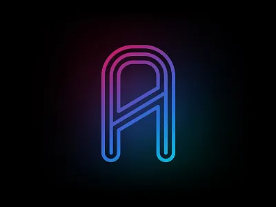 Strato alphabet colorful font futuristic light lines strato