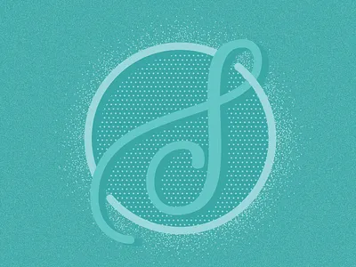 S badge circle grain halftone icon illustrator lettering script texture type typography vector