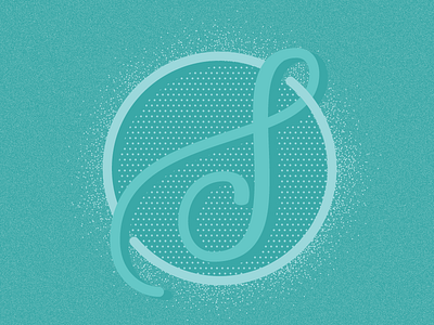 S badge circle grain halftone icon illustrator lettering script texture type typography vector