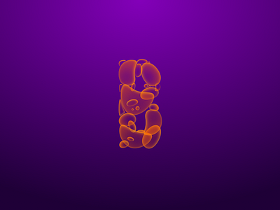 04 Daily Logo Challenge - Letter b blob branding bubble challenge daily letter logo logotype orange typography verbicon