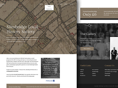 Slimbridge Local History Society design graphic design history vintage web design website