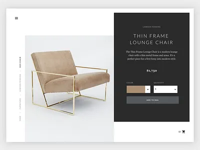 Product Page furniture product site ui website