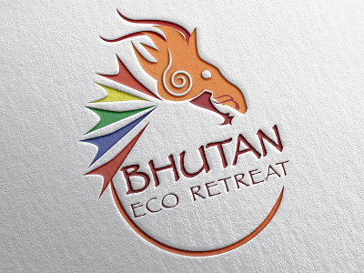 Logo design bhutan design eco logo retreat