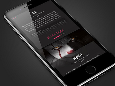 IT scrolling window app app store dark ui horror inverse it movies top 10 ui ux