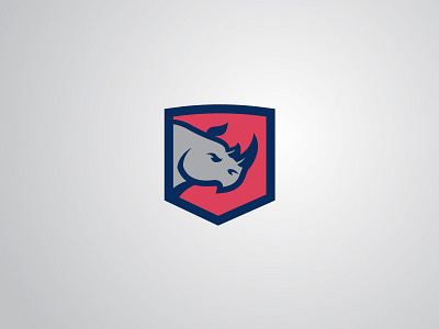 Rhino Isotype - Proposal brand branding illustration isotype logo logotype minimal rhino shield strong