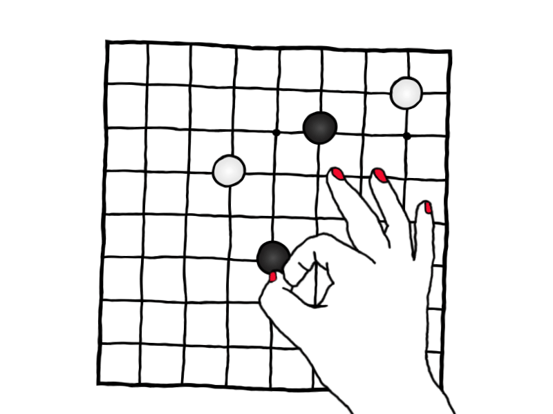 Go game #1 2d adobe aftereffects baduk game go hand illustration