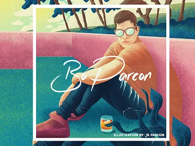 Bo Parcon designer drawing gradient illustration vector