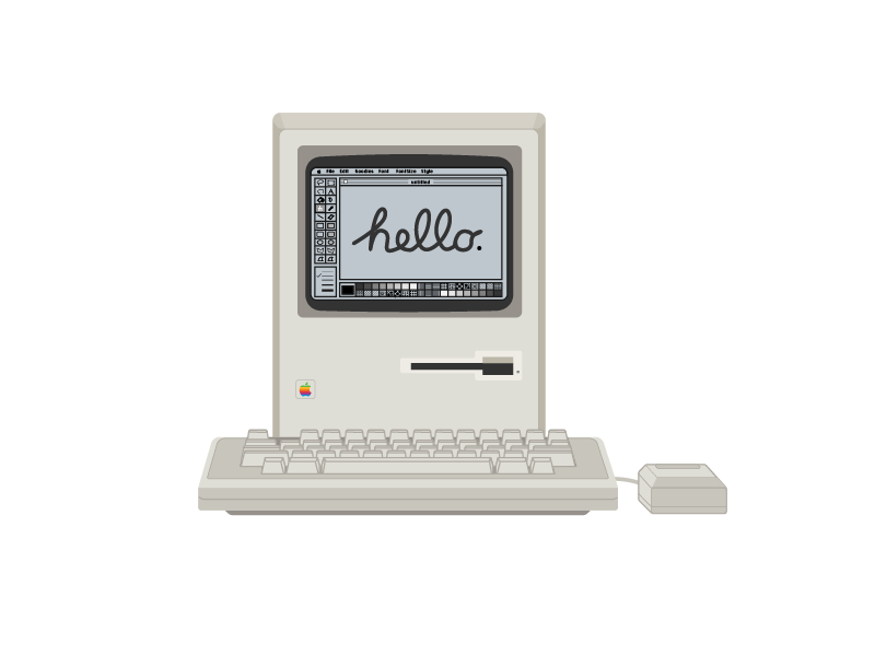 Example of Macintosh 128k