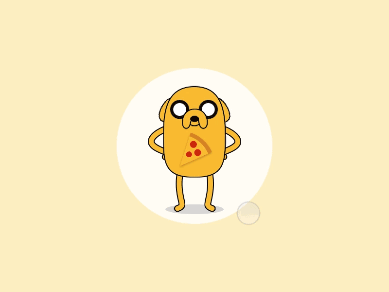 Day 3-4 Jake and Pizza 100daysofmotion adventuretime animation jakethedog motion pizza principleformac sketchapp the100dayproject