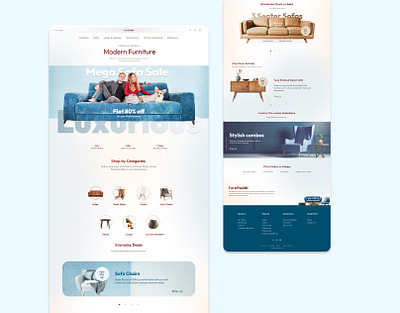 Furniture Website Design branding design designer e commerce landing page ui uiux website design