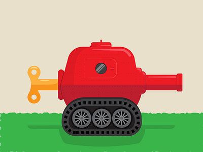 Toy Tank (12/365) 365 challenge artillery daily design tank toy vector wind up
