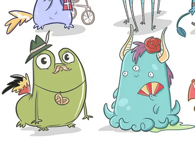 Critters cartoon character character design illustration
