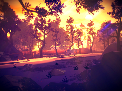 Invader! animation art colors concept idea illustration mountains style tiger train