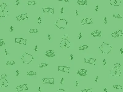 Money pattern for Theme Bargains coins dollar dollar sign finance hand drawn money pattewrn piggy bank seamless