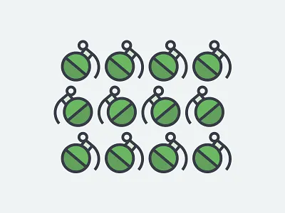 Day 88 - Grenade bomb boom challenge daily green grenade icon illustration pattern weapon
