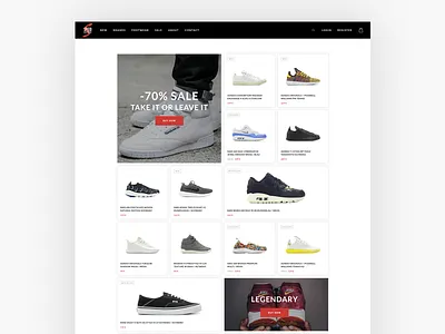 Speed Shop cards design e commerce ecommerce homepage landingpage layout shoes shop store